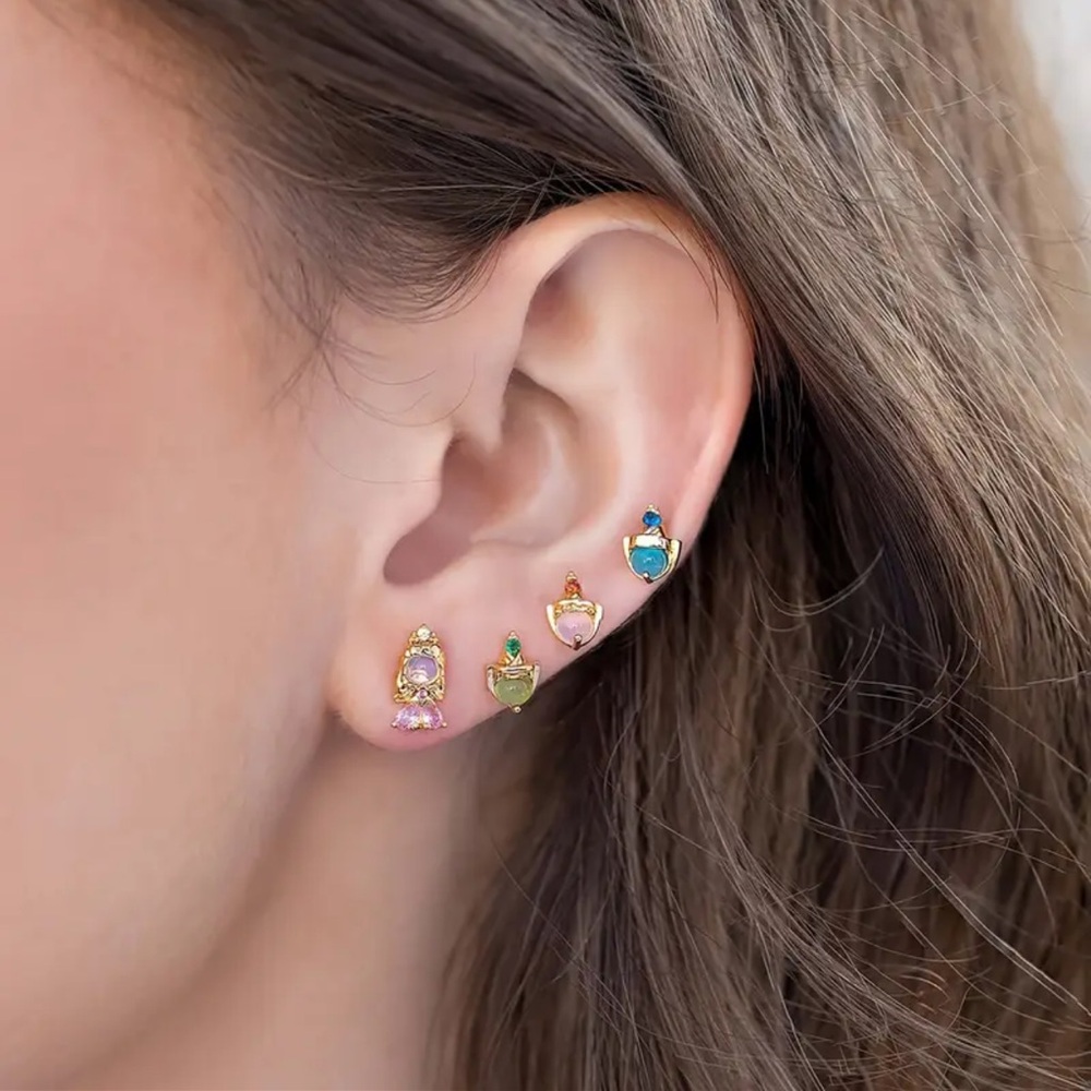 Disney Sleeping Beauty Earring Set, 4 Piece Sleeping Beauty Earrings